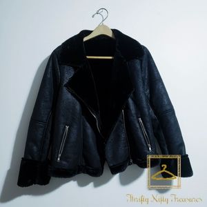 Faux Fur Suede Jacket